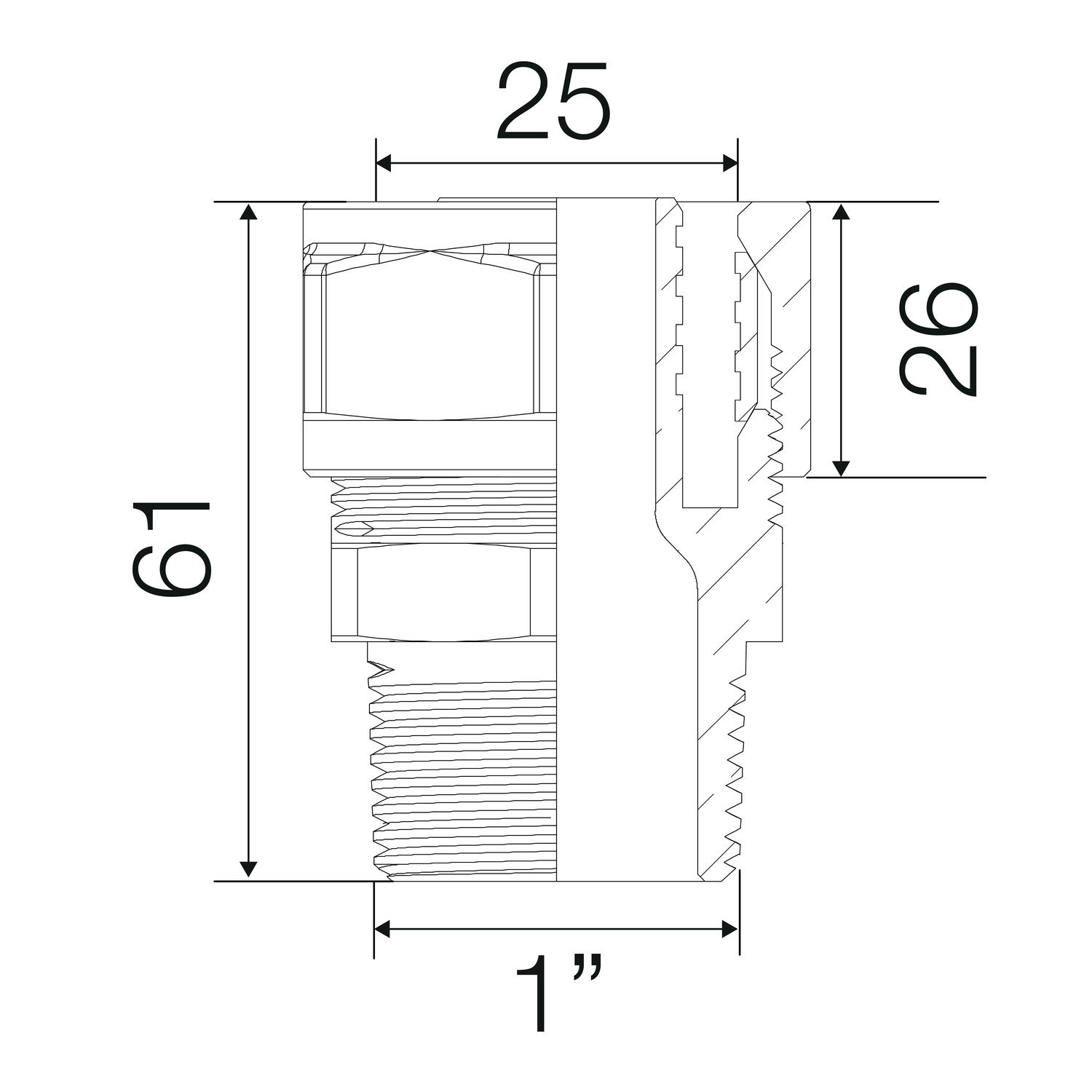 PexFlex PLUS PN6 PEX-liitin | RauHeat Oy